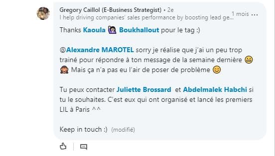 Sugestion de contact