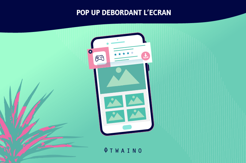 Pop up debordant l ecran