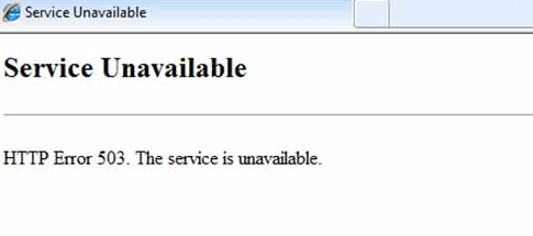  Service Unavailable