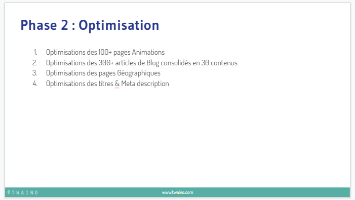 Phase 2 Optimisation