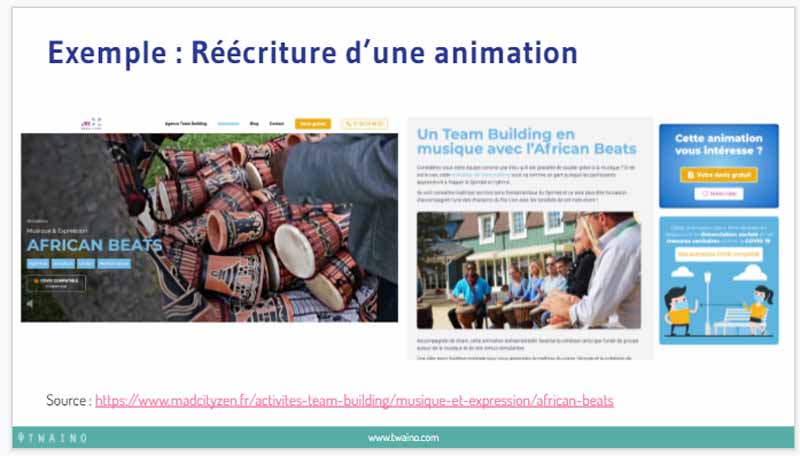 Exemple Reecriture d une animation