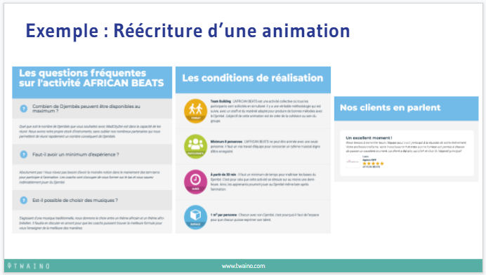 Exemple Reecriture d une animation