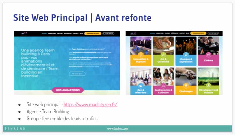 Site web Principal avant refonte