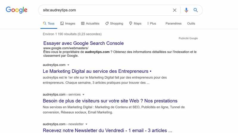 Contenus classer sur la 2e page de recherche