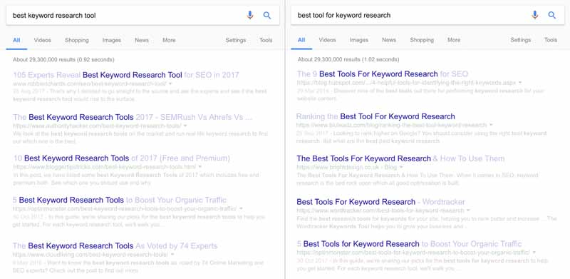 Recherche Best keyword research tool