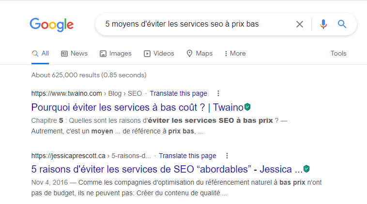 Recherche Google 5 moyens d eviter les services seo a prix bas