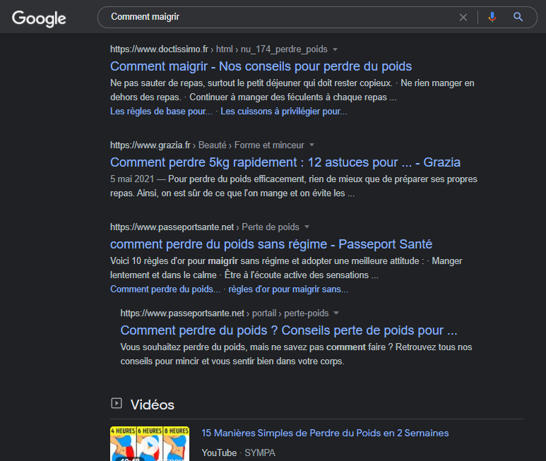 Recherche comment maigrir