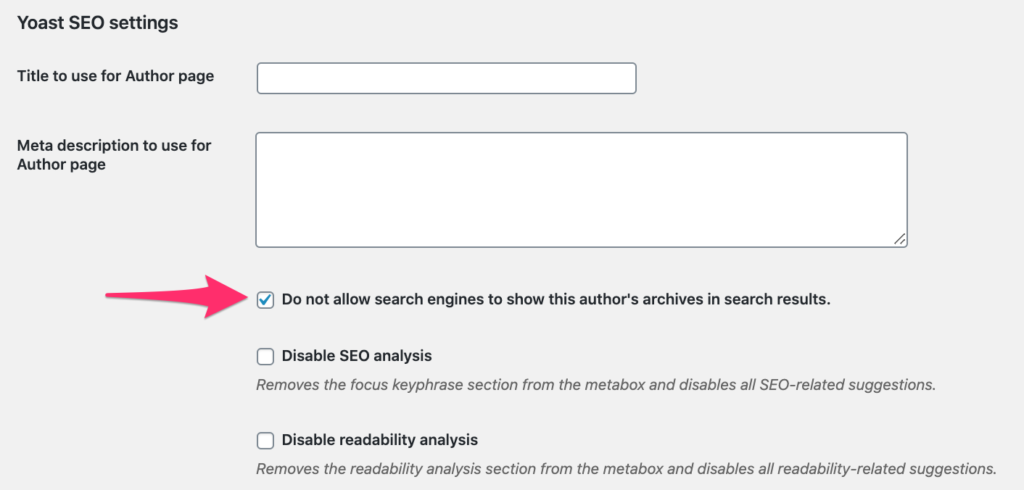  Yoast SEO settings