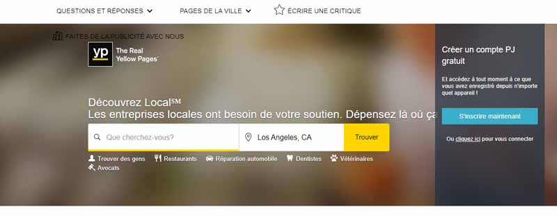 Site Yellow Page apres refonte 1