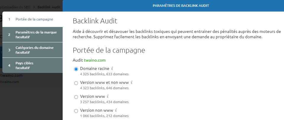 Backlink audit