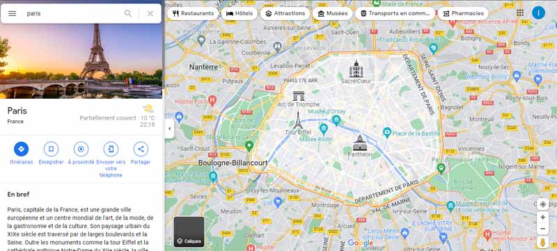 Recherche Paris maps