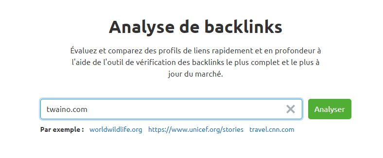 Analyse de backlinks