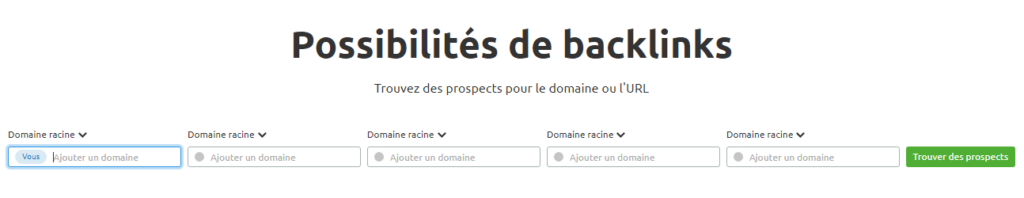 Possibilites de backlinks