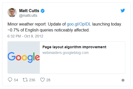Tweet Matt Cutts 1