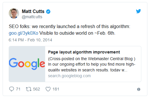 Tweet Matt Cutts