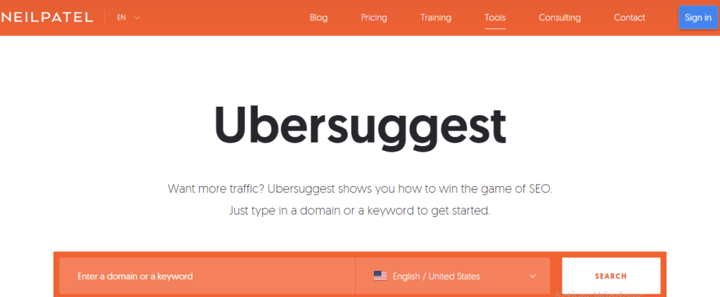 Ubersuggest