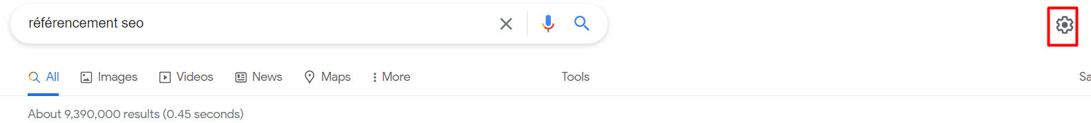 Option de recherche avancée sur Google