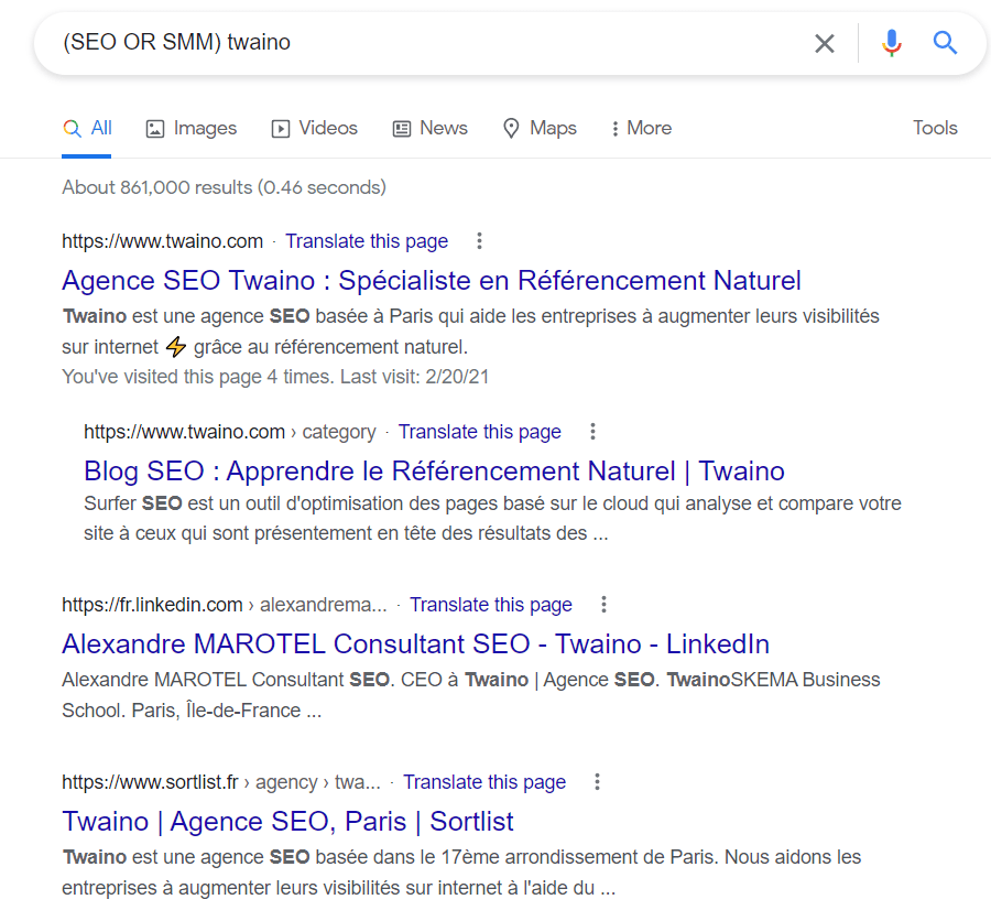 Regroupement des requêtes