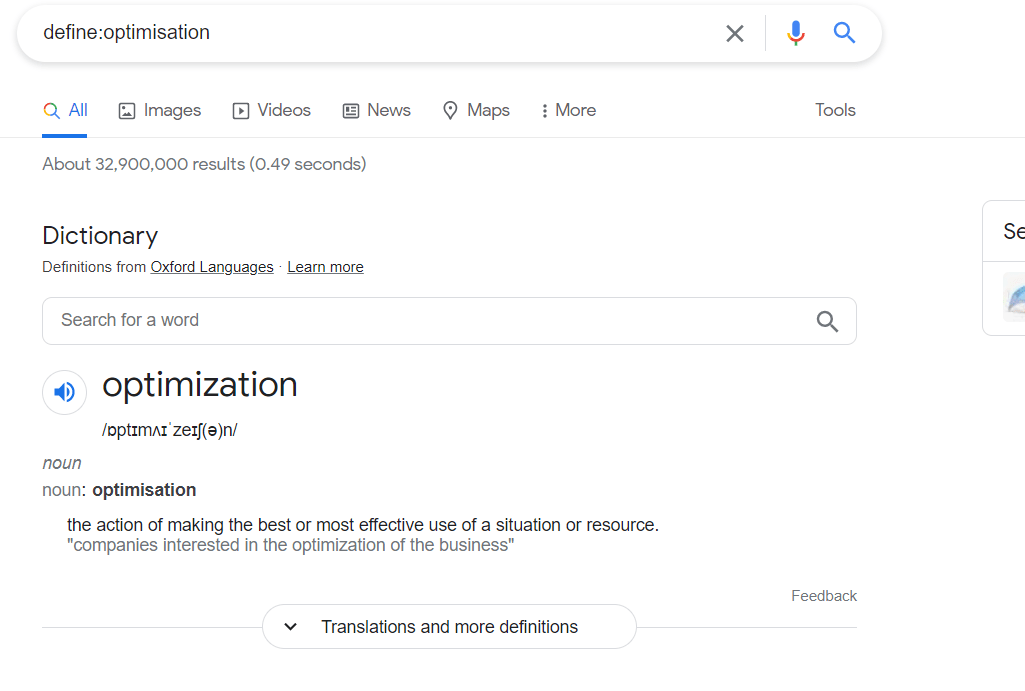 Trouver la définition d'un mot