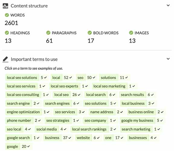 Content structure