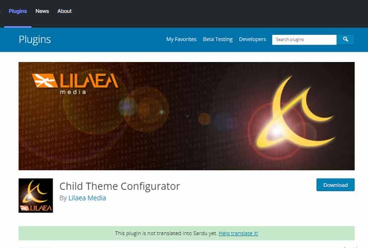 Plugin Child Theme Configurator