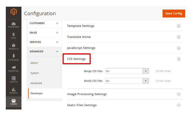 CSS Settings