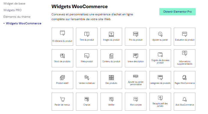 Widgets WooCommerce
