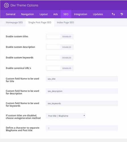 Divi Theme Options SEO 2