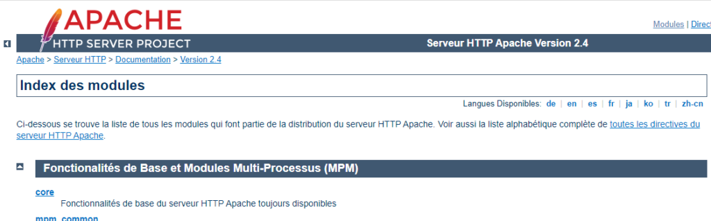 Apache HTTP server project