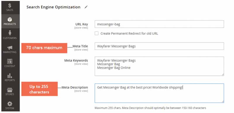 Fonctionnalites SEO Magento