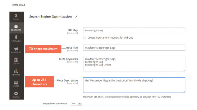 Modification titres de pages des fiches produits