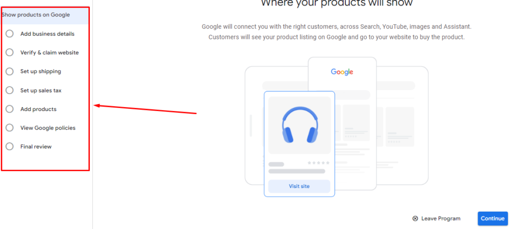 Mise en place des listes de produits gratuits sur Google Shopping