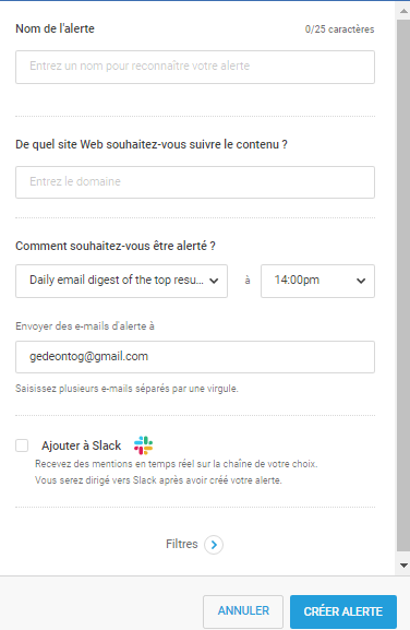 contenu cree par un site Web