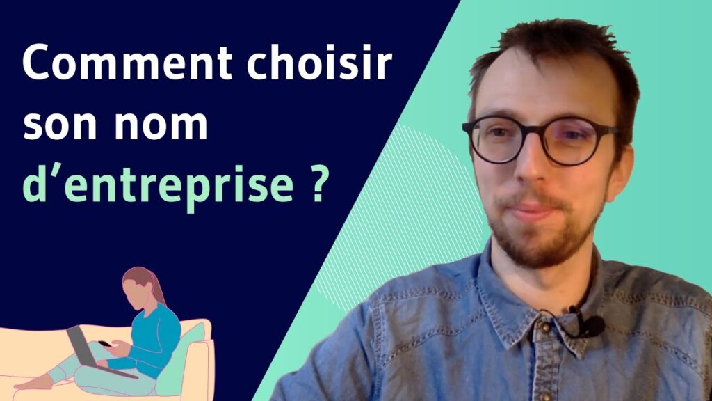Homme avec lunettes expliquant comment choisir un nom d'entreprise