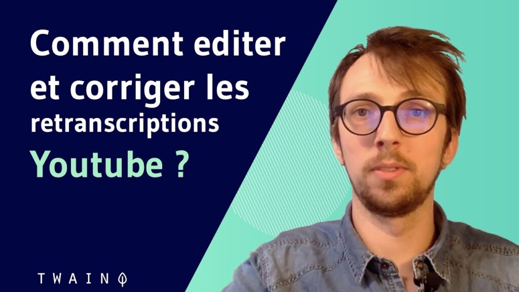Homme avec lunettes sur fond turquoise et bleu marine