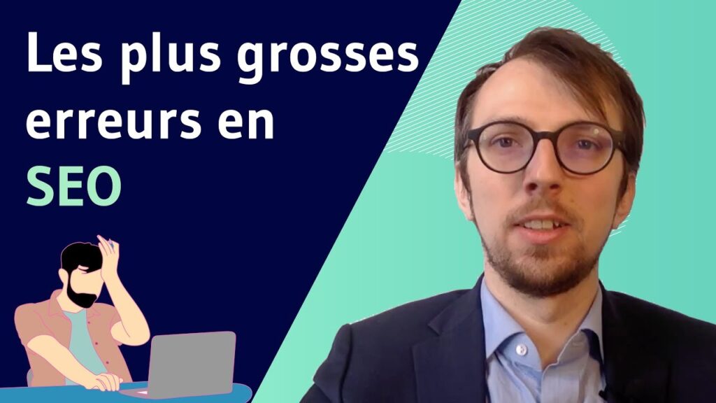 Expert SEO en lunettes présentant les erreurs majeures d'optimisation