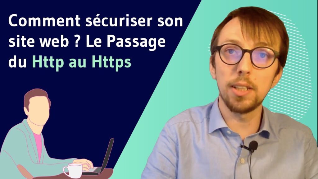 Homme avec lunettes expliquant la sécurité web à la caméra