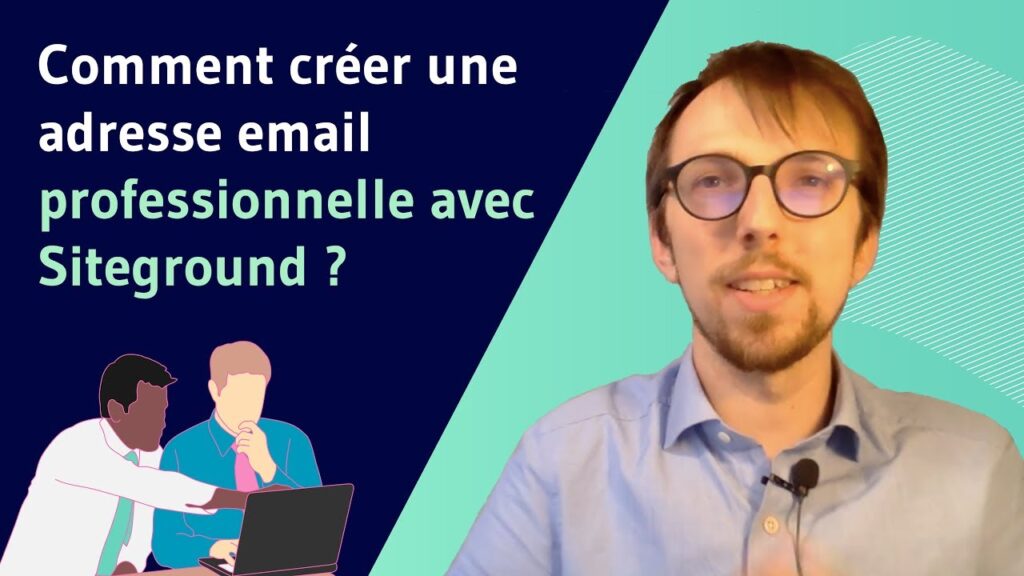 Homme portant lunettes expliquant la création d'adresse email professionnelle