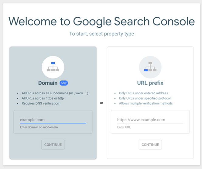 Configuration Google Searh Console