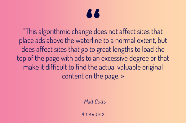 Matt Cutts' affimation