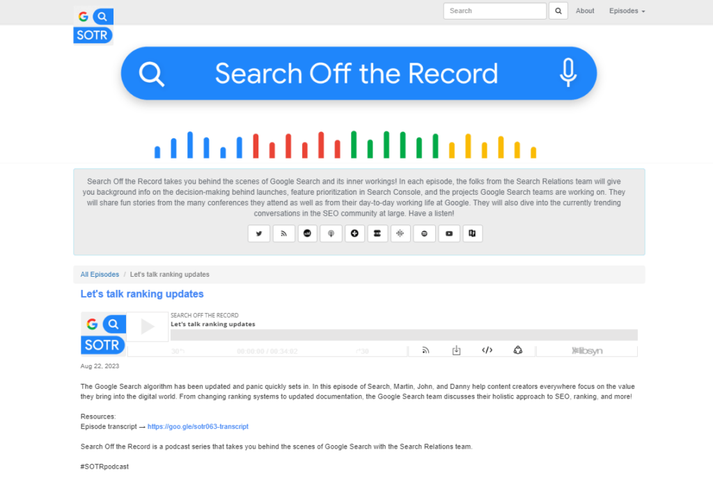 Google Search Off The Record