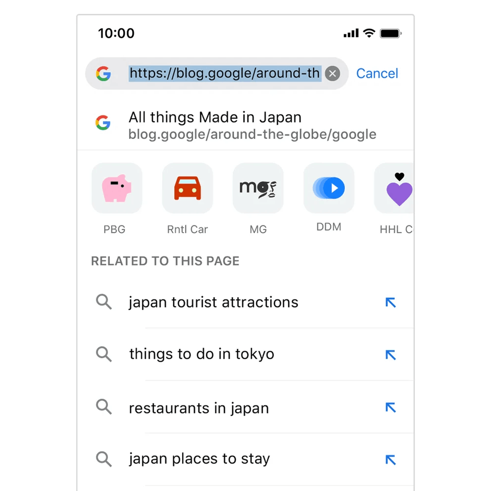 Google se donne pour objectif de faciliter la recherche d’informations en ligne, même lorsqu’on est en déplacement. 
C’est fort de cela que la firme américaine a lancé quatre fonctionnalités mobiles Chrome pour ses utilisateurs afin qu’ils  puissent trouver rapidement ce qu’ils recherchent, qu'il s'agisse d'inspiration pour un voyage ou de sujets d'actualité. 
Jetons un coup d'œil à ces fonctionnalités et à leurs impacts sur le SEO.
Les nouveautés pour le navigateur Google Chrome mobile
Google met à jour Chrome pour améliorer l'expérience de recherche mobile, avec l'introduction d'une nouvelle fonctionnalité permettant d'explorer les recherches tendances.
Parmi ces nouveautés, nous avons : 
Des recherches associées à la page web que l'utilisateur est en train de consulter.
Les recherches tendances de Google qui sont accessibles depuis la barre d'adresse sur Android, avec un déploiement prévu ultérieurement sur iOS.
L’amélioration de la fonctionnalité "Touch to Search" d'Android.
Chrome a augmenté le nombre de suggestions de recherche qui apparaissent dans la barre d'adresse, passant de six à dix, disponible à la fois sur Android et iOS.
Google a dévoilé ces nouvelles fonctionnalités et mises à jour pour le navigateur mobile Chrome afin de renforcer l’expérience de recherche des utilisateurs mobiles.
Ces améliorations suggèrent du contenu associé, mettent en évidence des sujets tendances et élargissent les suggestions de recherche.
Obtenir des suggestions de recherche
Désormais, le navigateur de Google sur les systèmes iOS et Android propose des suggestions de recherche pertinentes relatives à la page qu'un utilisateur est en train de consulter.
Cette fonctionnalité offre une nouvelle section "Relative à cette page" qui propose plus d'options de recherche pour le contenu que les utilisateurs parcourent.
Par exemple, si un utilisateur explore un article de blog de Google et clique sur la barre d'adresse de Chrome, le navigateur affichera d'autres recherches associées à propos des mises à jour de Chrome et de l'historique des versions.

Source :  Google
Consulter les recherches tendances de Google
La deuxième fonctionnalité, uniquement disponible sur Chrome pour Android, intègre les recherches tendances de Google directement dans la barre d'adresse de Chrome.

Source : Google
Pour accéder à cette fonctionnalité, un utilisateur doit ouvrir un nouvel onglet, taper dans la barre d'adresse et descendre pour découvrir ce qui est actuellement populaire.
En cliquant sur une recherche tendance, on obtient des résultats complets pour le sujet choisi. Chrome prévoit de déployer également cette fonctionnalité pour les utilisateurs de iOS plus tard dans l'année.
Utiliser Touch To Search
La troisième mise à jour est une amélioration de la fonctionnalité "Touch to Search" d'Android, introduite il y a plusieurs années. Elle permet aux internautes de rechercher un terme ou une phrase directement depuis une page.

Source : Google
Avec la mise à jour, Touch to Search affiche désormais un carrousel de recherches associées, permettant aux utilisateurs d'accéder rapidement à des informations supplémentaires sur un sujet choisi.
Les utilisateurs peuvent obtenir des traductions rapides, des contextes utiles sur des termes ou des lieux inconnus, des interactions tactiles standardisées, et un contrôle des paramètres plus intuitif.
Explorer plus de suggestions
Enfin, Chrome a augmenté le nombre de suggestions lorsque les utilisateurs commencent à taper dans la barre d'adresse. Au lieu des six précédentes, les utilisateurs d'iOS et d'Android auront désormais dix suggestions, avec les plus pertinentes qui apparaissent en premier.

Source : Google
Nouveaux domaines pour l'optimisation
Les améliorations de recherche et les nouvelles fonctionnalités pour les utilisateurs de Google Chrome mobile peuvent influencer la manière dont ils interagissent avec la recherche et le type de contenu qu'ils découvrent en ligne.
Les marketeurs devraient ajuster leurs stratégies pour s'assurer que leur contenu apparaît dans les recherches associées et les sujets tendances, améliorant ainsi la visibilité et l'engagement des utilisateurs.
En plus des mises à jour de Chrome, Google a également annoncé de nouvelles capacités pour Search Generative Experience (SGE).