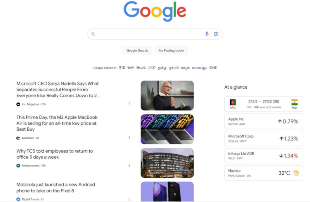 Google expérimente un fil Discover