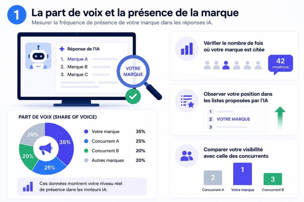 La part de voix et la présence de la marque (1)