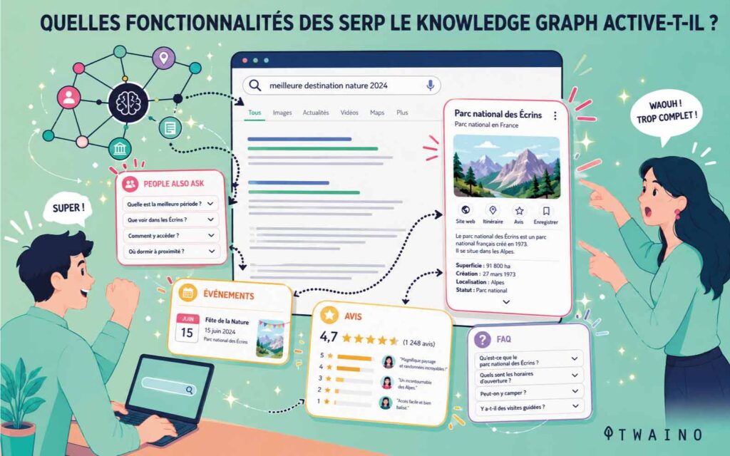 fonctionnalités des pages de résultats