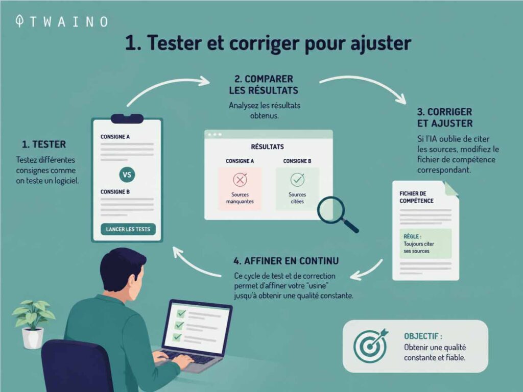 Testare e correggere per un aggiustamento continuo