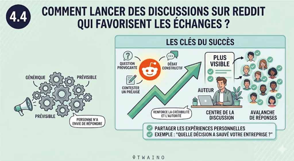 Iniciar discussões no Reddit que estimulem a troca de ideias