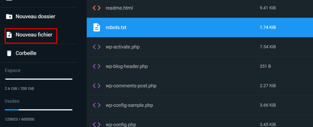 Fichier robots.txt
