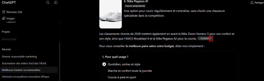 La recherche ChatGPT