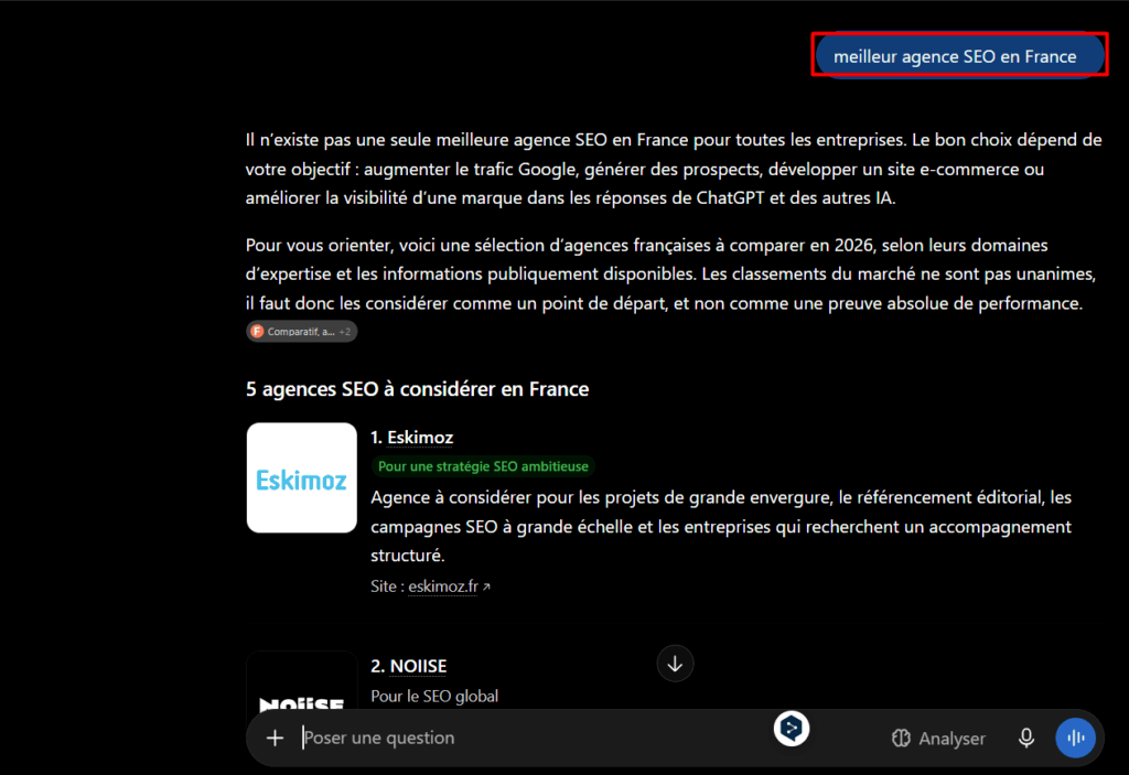 Les prompts pour vérifier si votre marque est déjà citée